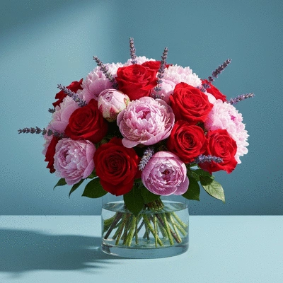 Beautiful bouquet of anniversary flowers, symbolizing love and commitment