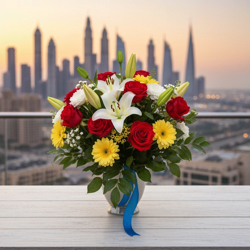 Beautiful flower arrangement for delivery in Dubai